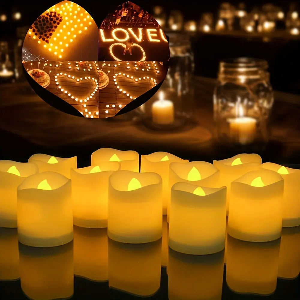 Battery Operated LED Candles – Flameless Tea Light Set