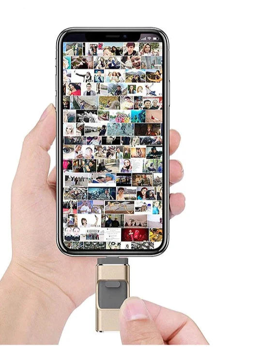 USB Flash Drive with Multi-Connector for Smartphone Storage