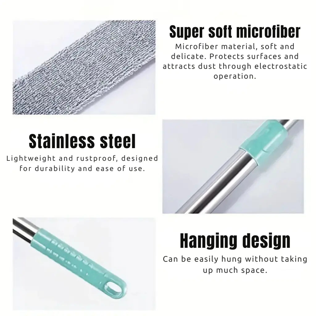 Extendable Handle Microfiber Duster – Cleans Under Furniture
