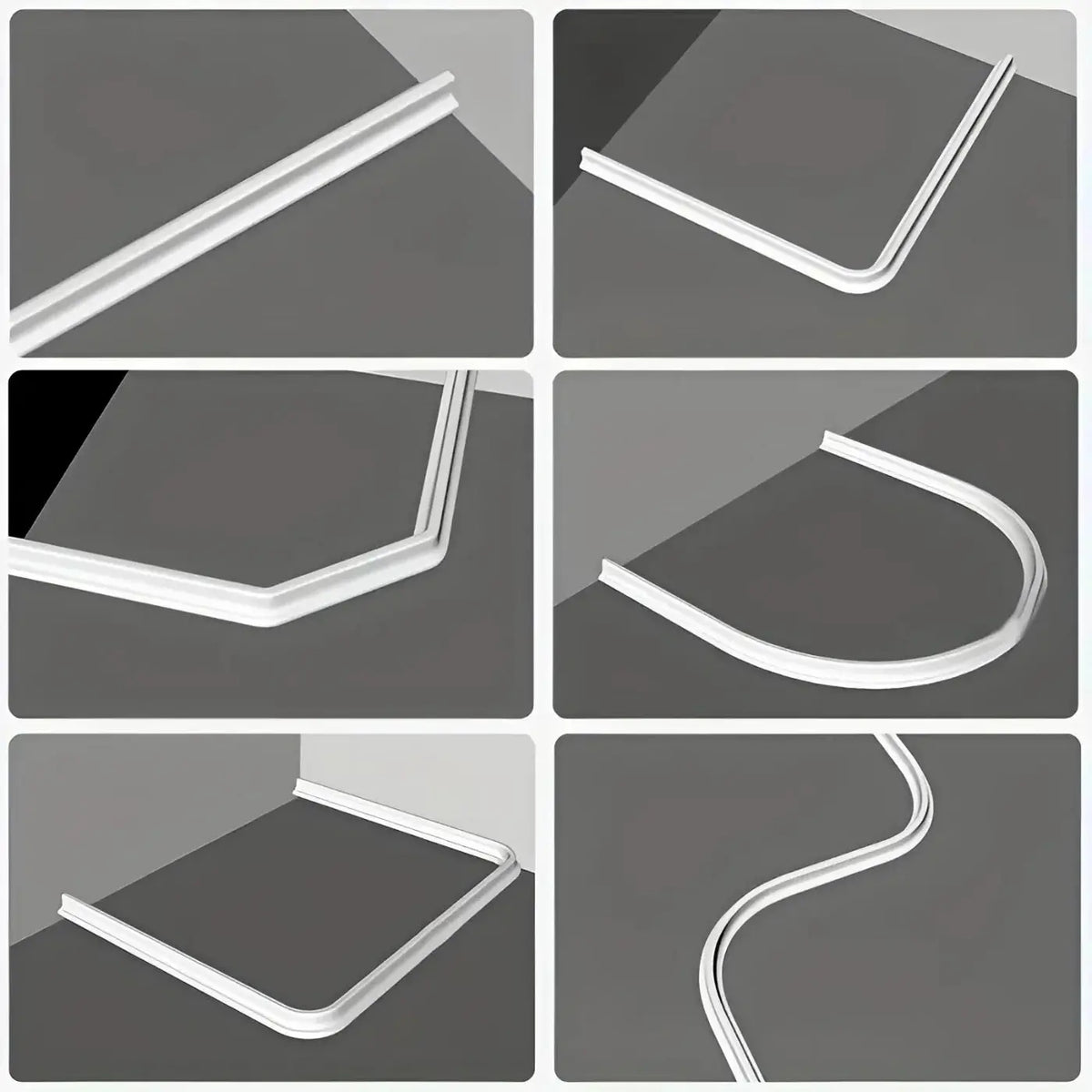 Self-Adhesive Silicone Shower Water Seal – Bathroom Threshold Strip for Wet-Dry Division