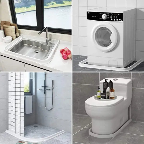 Self-Adhesive Silicone Shower Water Seal – Bathroom Threshold Strip for Wet-Dry Division