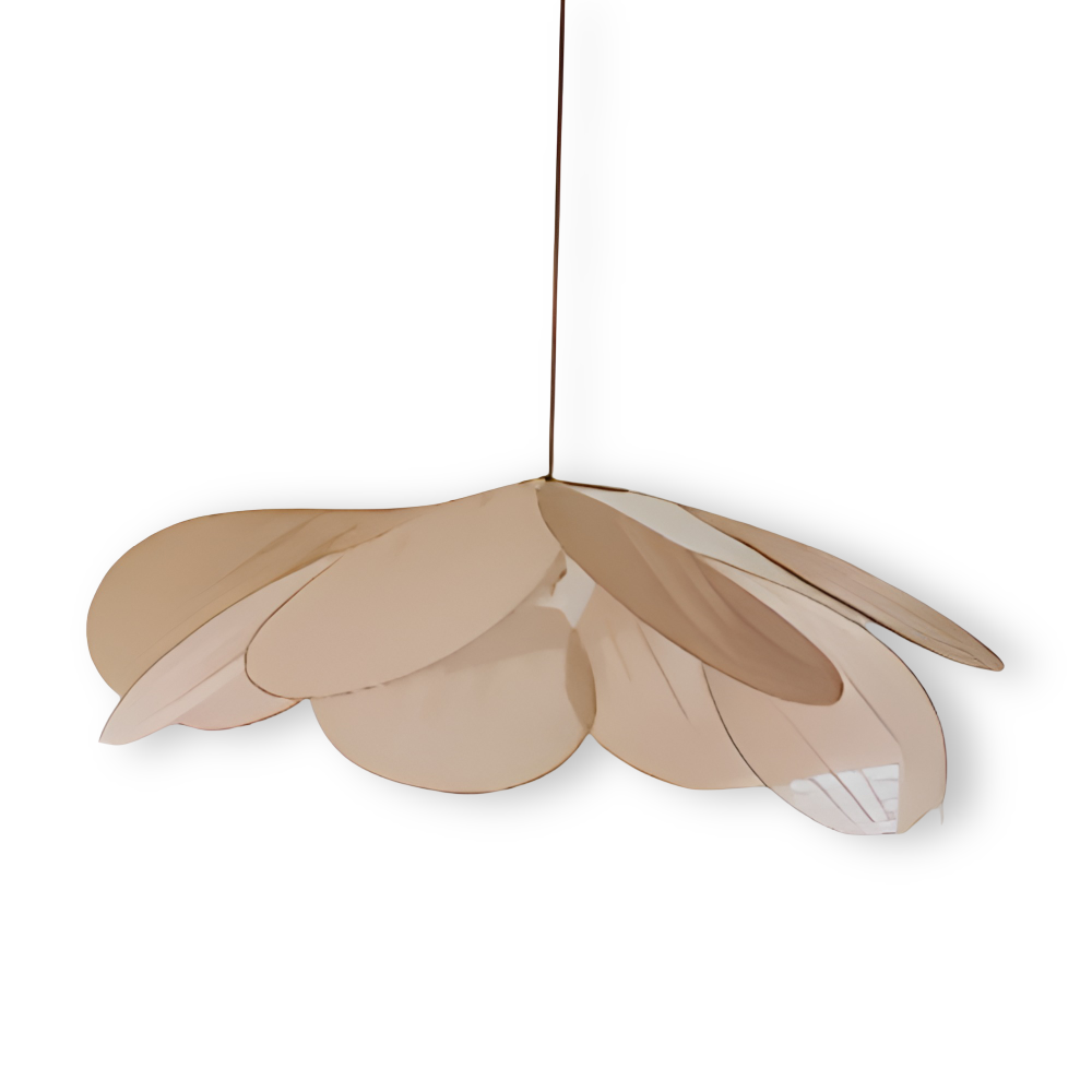 Fabric Shade Flower-Shaped Pendant Light