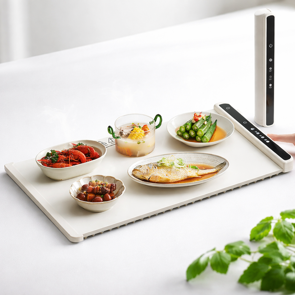 Tabletop Electric Food Warmer with Timer and Removable Insulation Pad