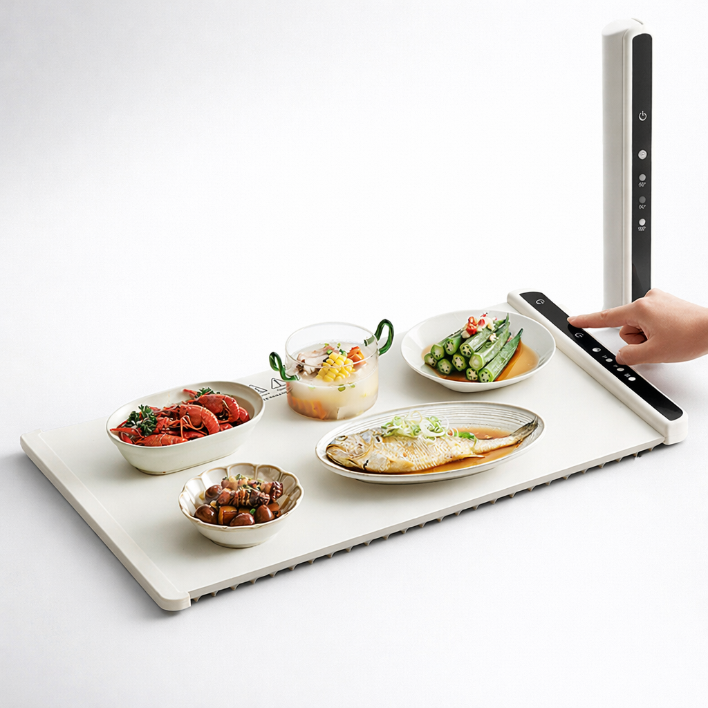 Tabletop Electric Food Warmer with Timer and Removable Insulation Pad