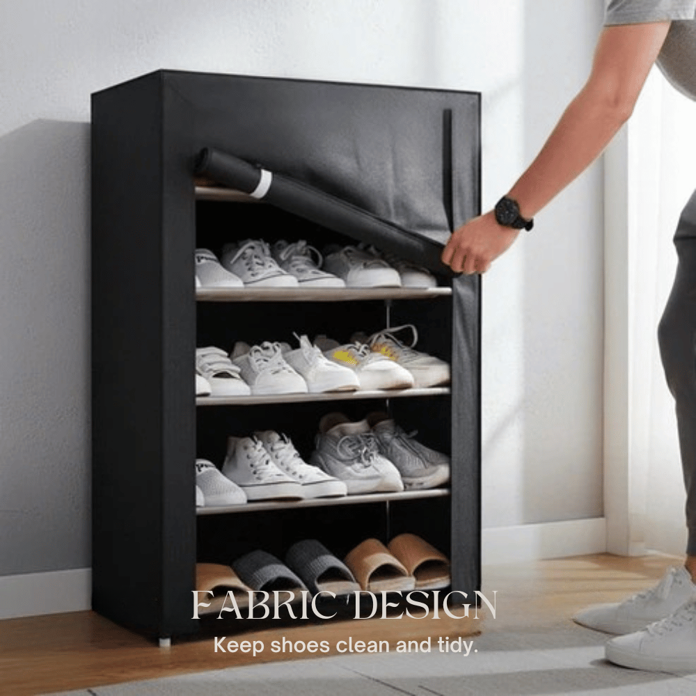 Freestanding Shoe Cabinet with Dust Cover – Tool-Free Assembly