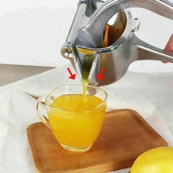 Manual Fruit Press | Stainless Steel Citrus Juicer | Non-Slip Lever Handle