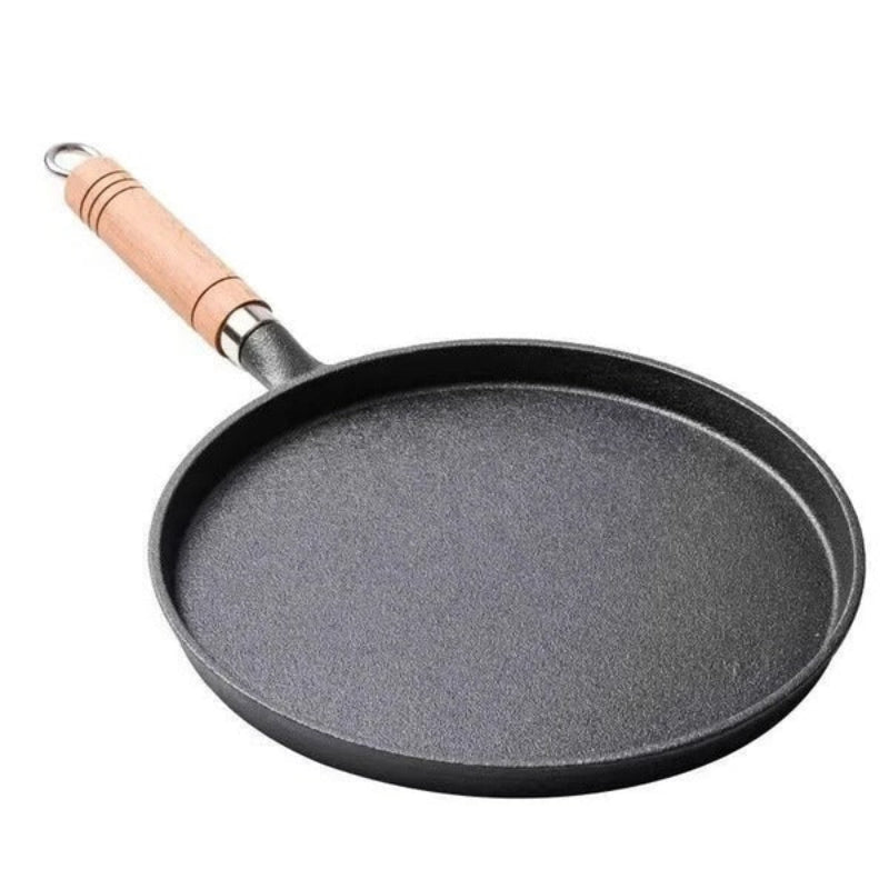 Versatile Cast Iron Skillet for Induction and Gas Cooking