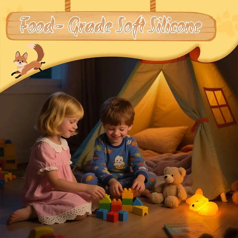 Silicone Night Light with Rechargeable Battery for Kids