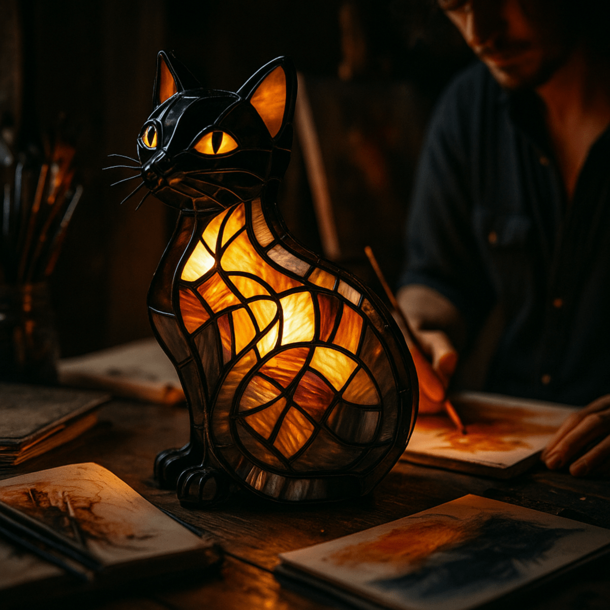 Charming Cat-Themed LED Night Light for Cozy Spaces