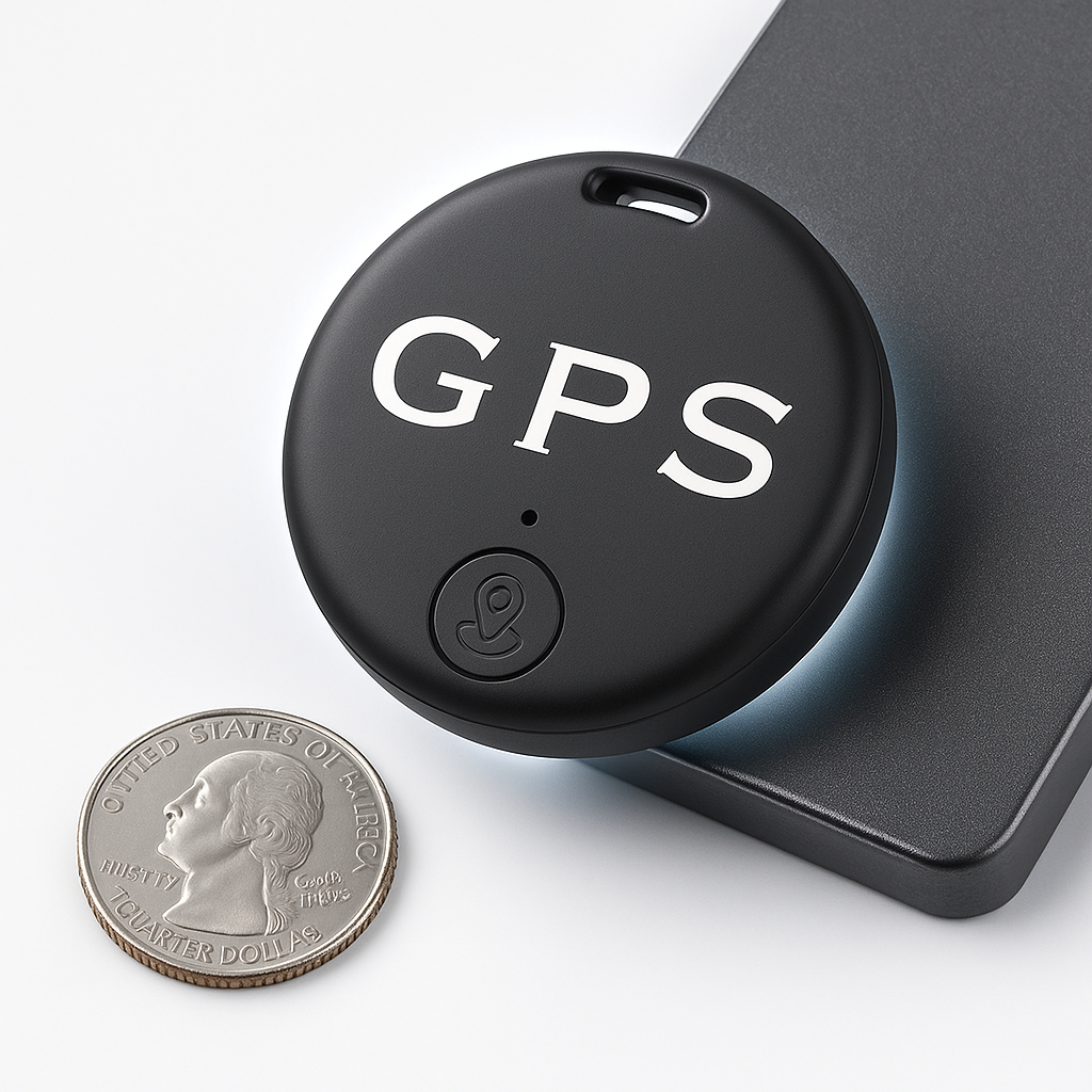 Set of 2 Mini GPS Trackers with Magnet – Real-Time App Tracking for Vehicles, Bikes & Luggage