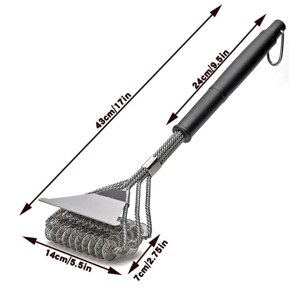 Stainless Steel Grill Brush for Safe BBQ Cleaning