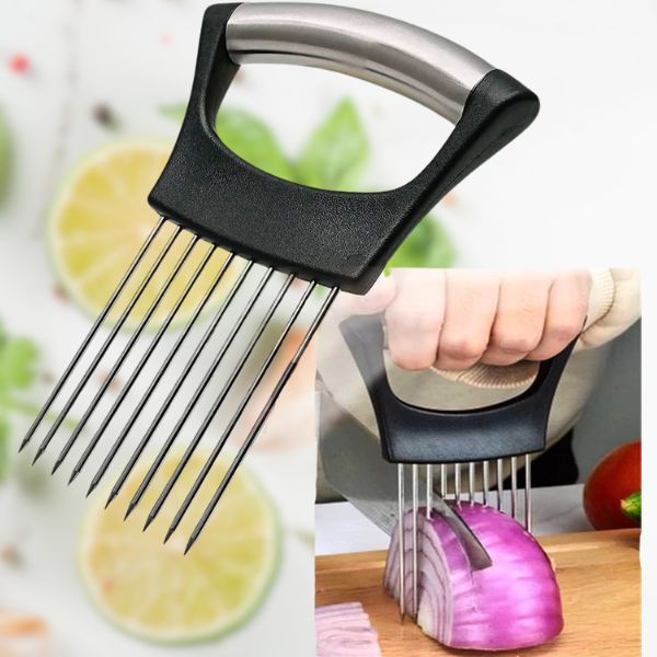 Onion Cutter with Stainless Steel Holder – Comfortable Grip