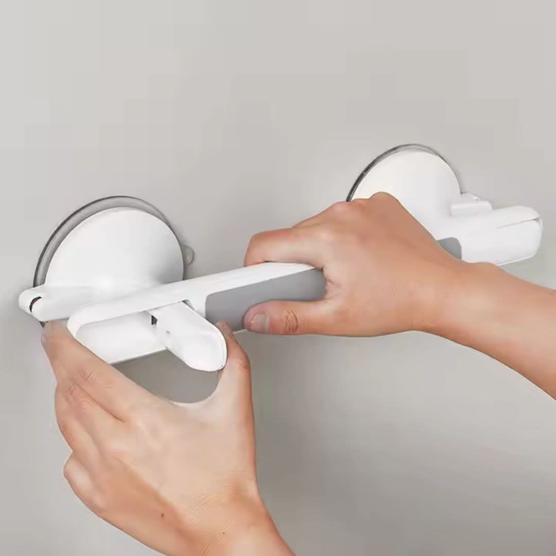 Tool-Free Shower Grab Bar for Improved Safety and Support
