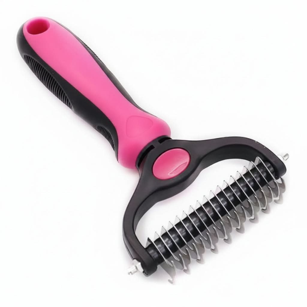 Double-Sided Shedding Brush for Dogs and Cats
