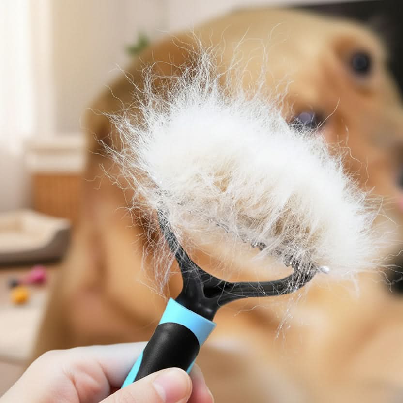 Double-Sided Shedding Brush for Dogs and Cats