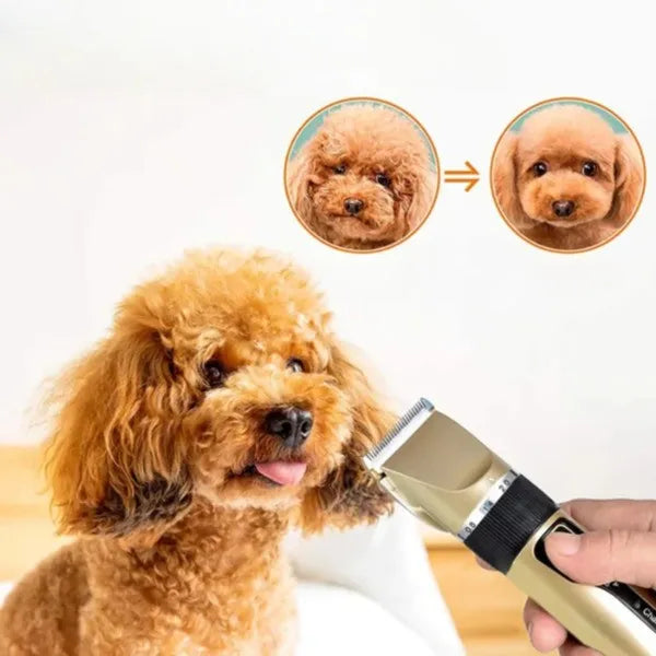 Quiet Pet Grooming Clippers - Low Noise Dog Coat Trimming Kit