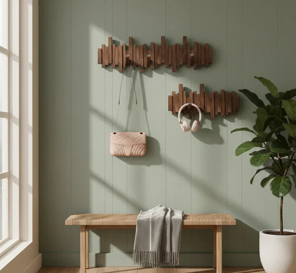 Wall Coat Rack | Space-Saving Foldable Design Hooks