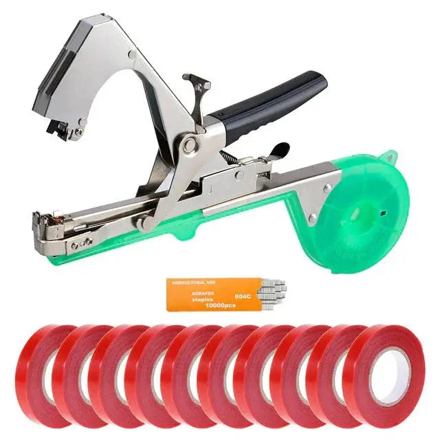 One-Handed Binding Tool for Plants – Tape and Clips, 50 mm Opening
