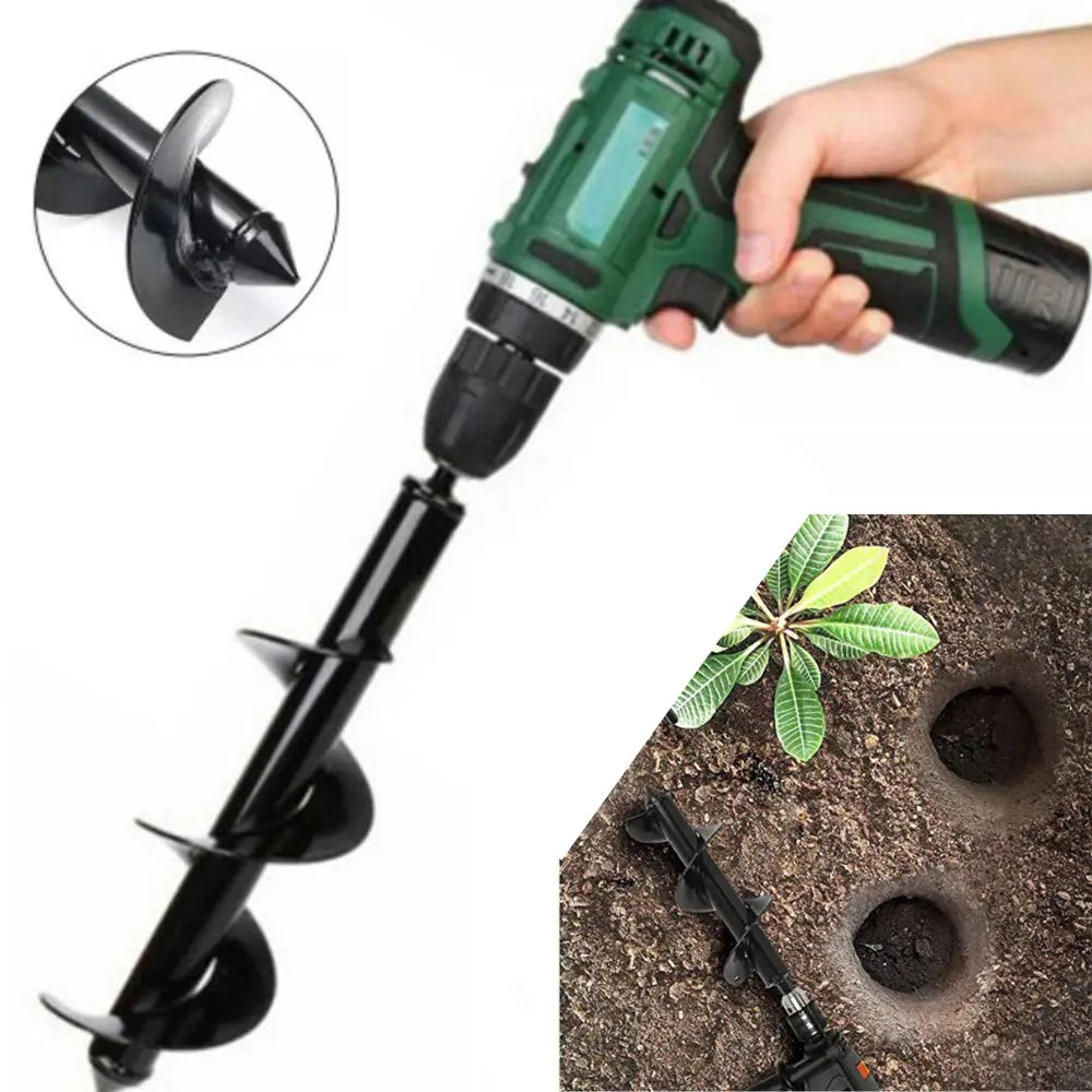 Garden Soil Auger | Spiral Drill Bit | Compatible with Cordless Drills and Drivers