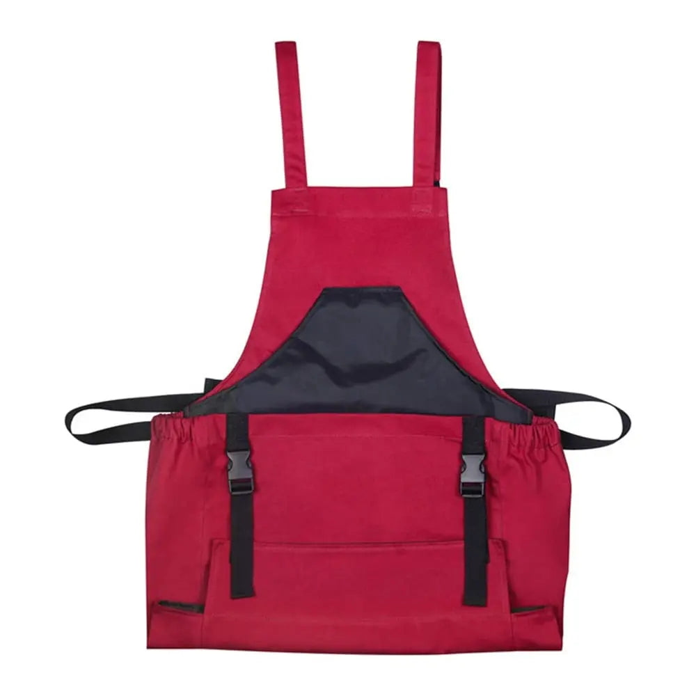 Cross-Back Strap Gardening Apron – Quick-Release Pocket & Water-Resistant Chest Pocket