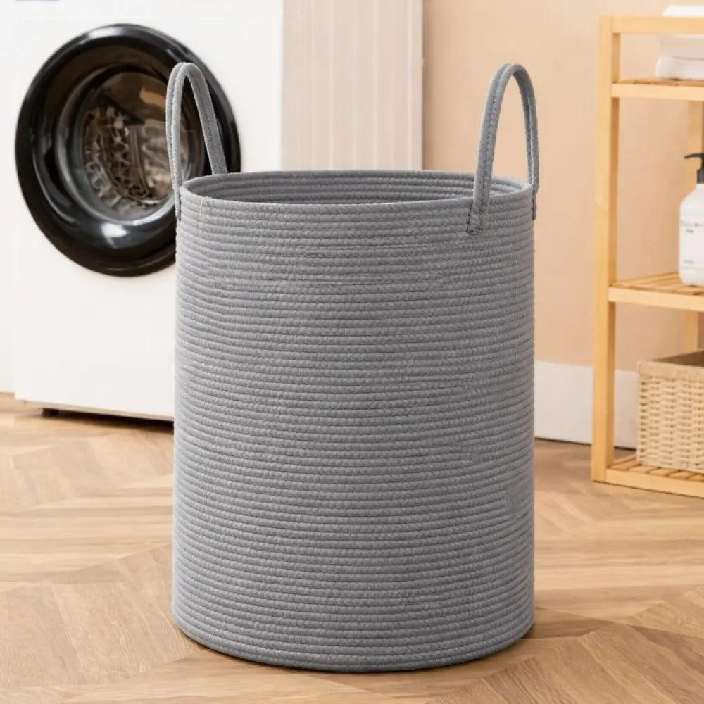 58L Cotton Laundry Hamper - Woven Design