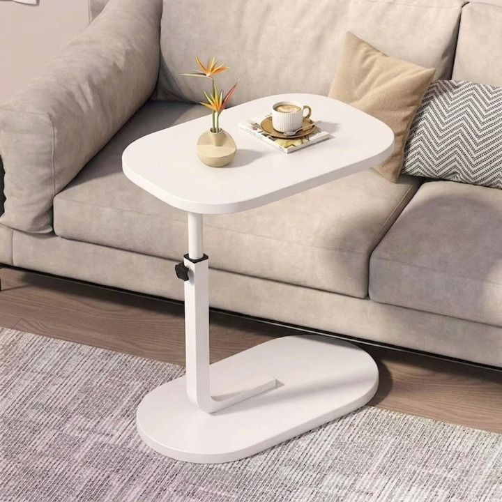 Adjustable Height Side Table 45–80 cm – Ideal for Sofa, Armchair & Bed