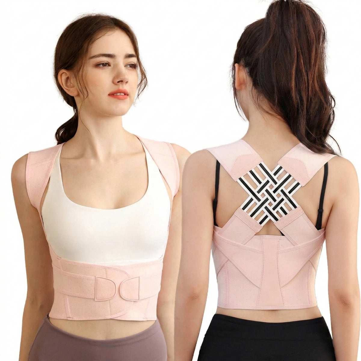 Breathable Shoulder Strap Posture Support Brace with Adjustable Fit