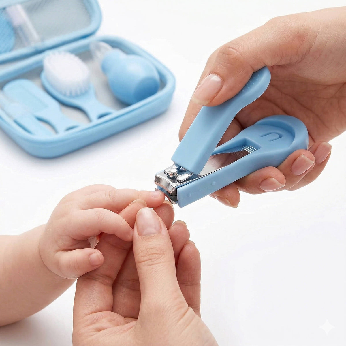 12-Piece Baby Care Set with Comb, Brush, Toothbrush, Clippers, and Scissors