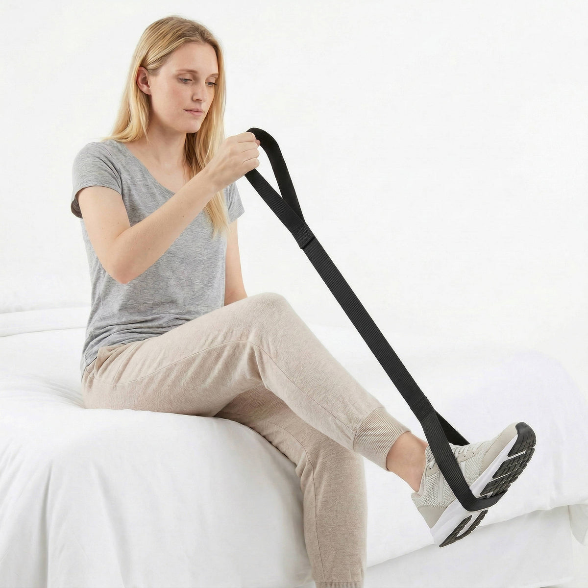 35 Inch Support Aid with Foot Loop and Hand Strap for Leg Lifting