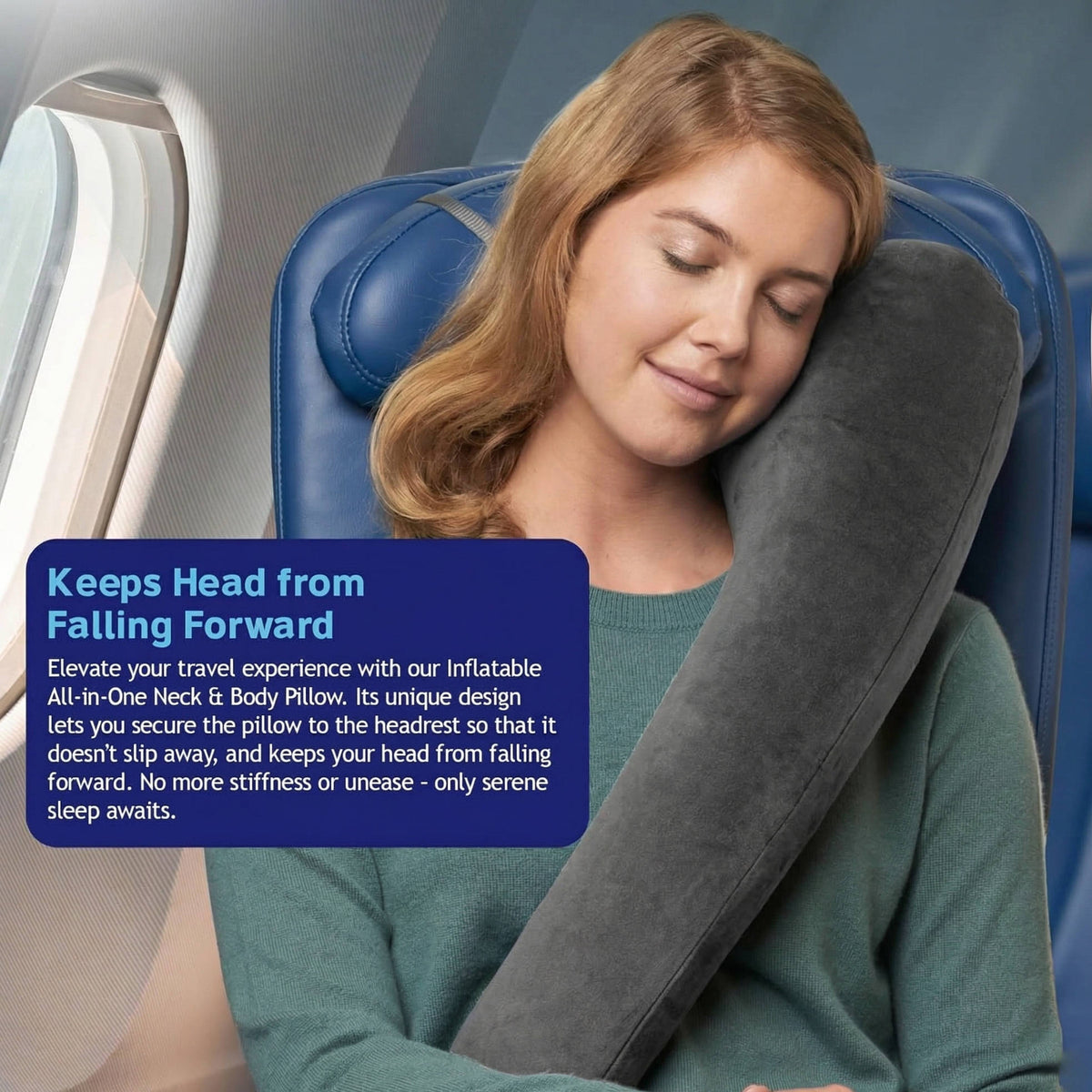 Neck Pillow for Travel – Ergonomic Design for Airplane and Car