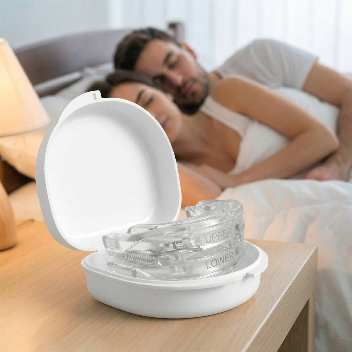 Mouth Guard with Dual Tray Fit and Adjustable Open Front Design
