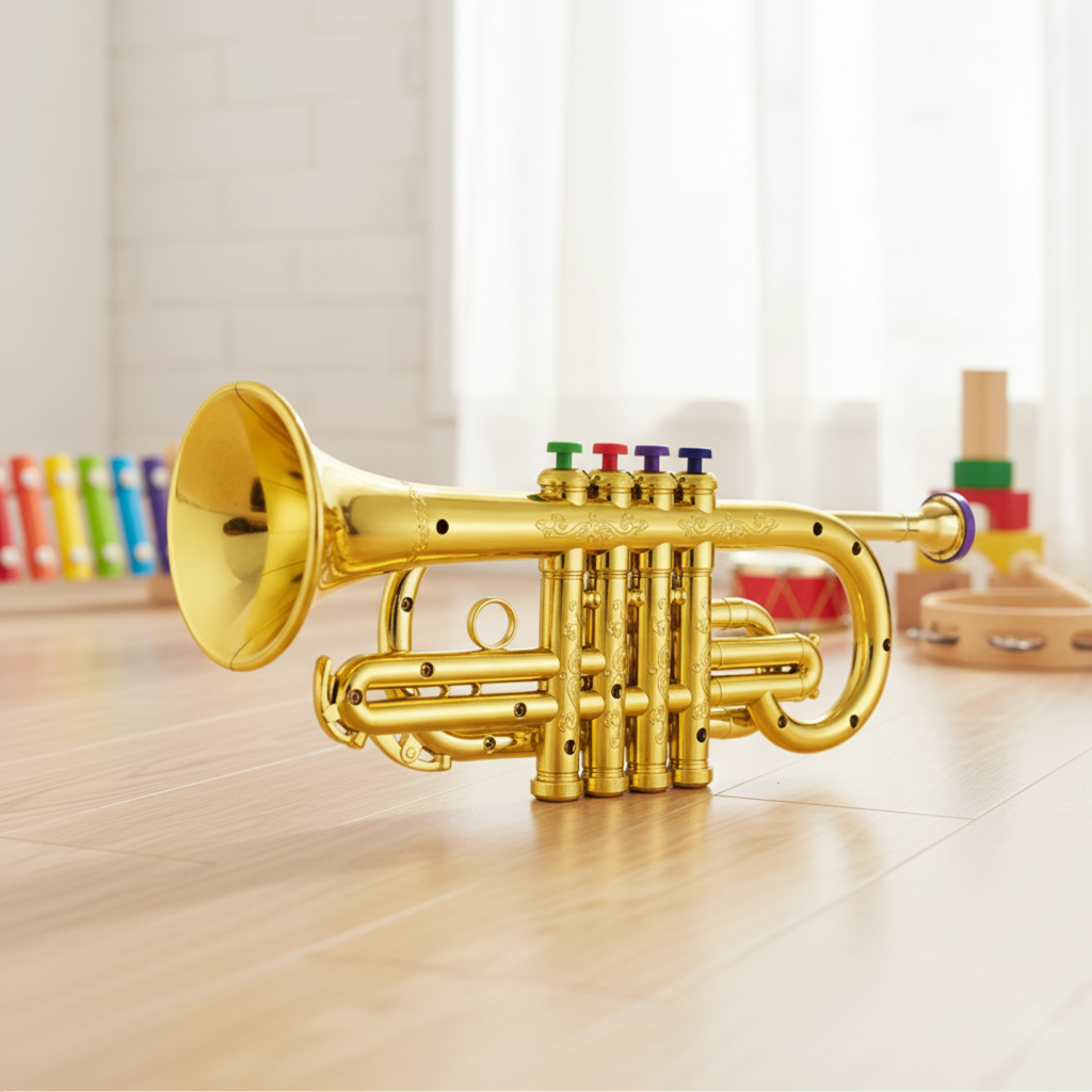 Educational Trumpet Toy for Kids - 4 Key ABS Plastic Musical Instrument