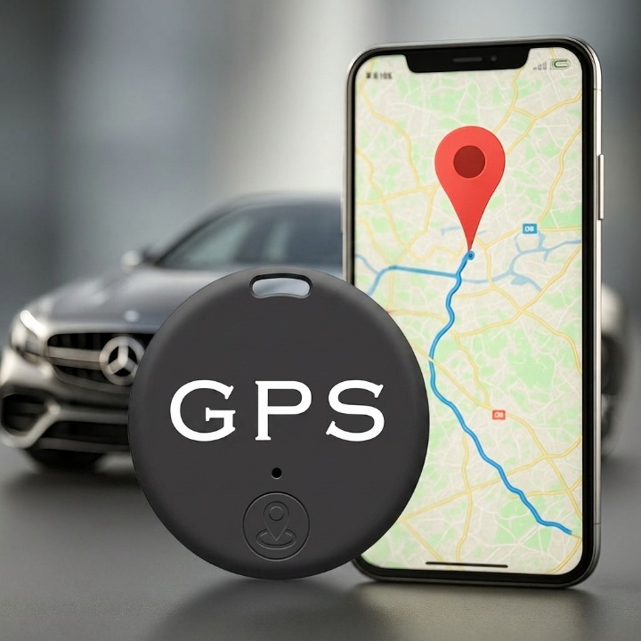 Set of 2 Mini GPS Trackers with Magnet – Real-Time App Tracking for Vehicles, Bikes & Luggage