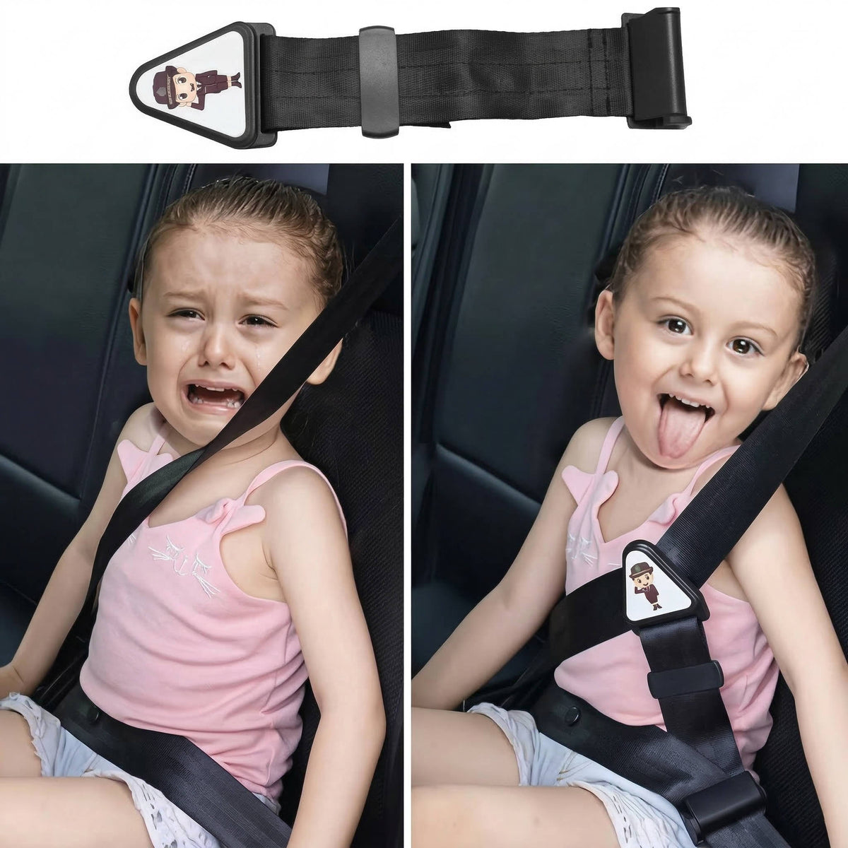 Adjustable Kids Car Seat Belt Positioner for Secure Fit