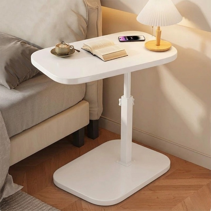 Adjustable Height Side Table 45–80 cm – Ideal for Sofa, Armchair & Bed