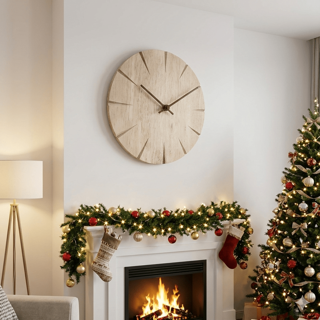 Classic Wooden Pendulum Clock for Traditional Home Decor