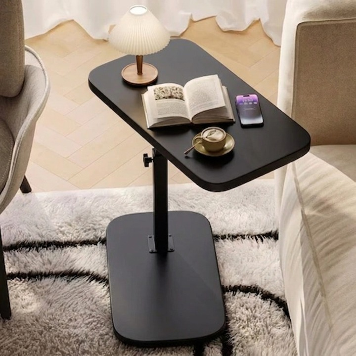 Adjustable Height Side Table 45–80 cm – Ideal for Sofa, Armchair & Bed