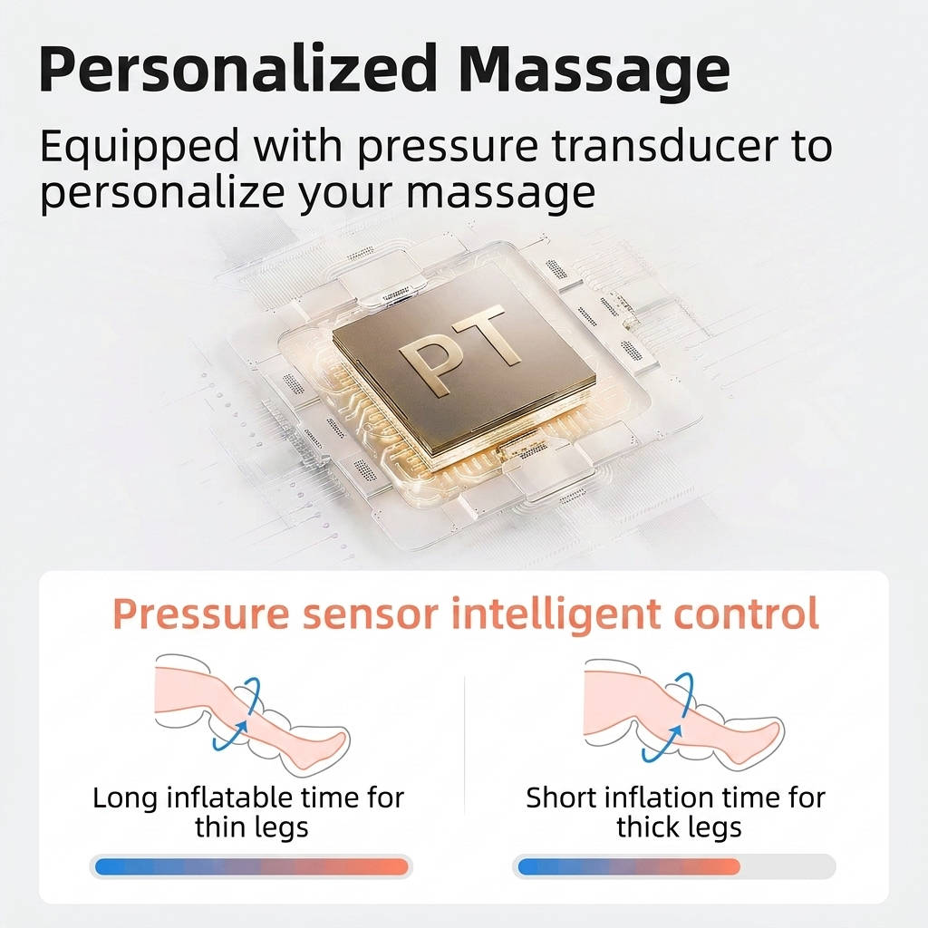 8-Chamber Leg Massage Recovery Boots with Wireless Air Compression