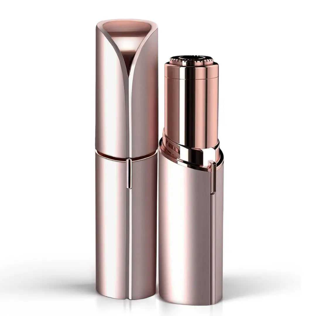Compact Electric Facial Hair Remover – Lipstick Style in Rose Gold