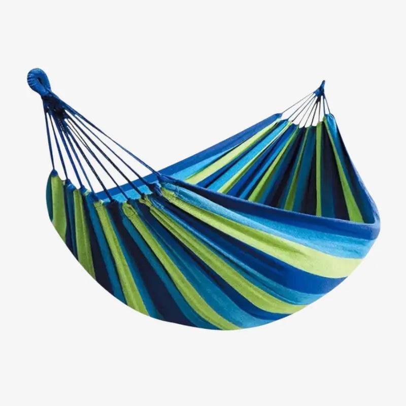 Striped Hammock with Non-Slip Bottom – 260 × 150 cm, Foldable Design