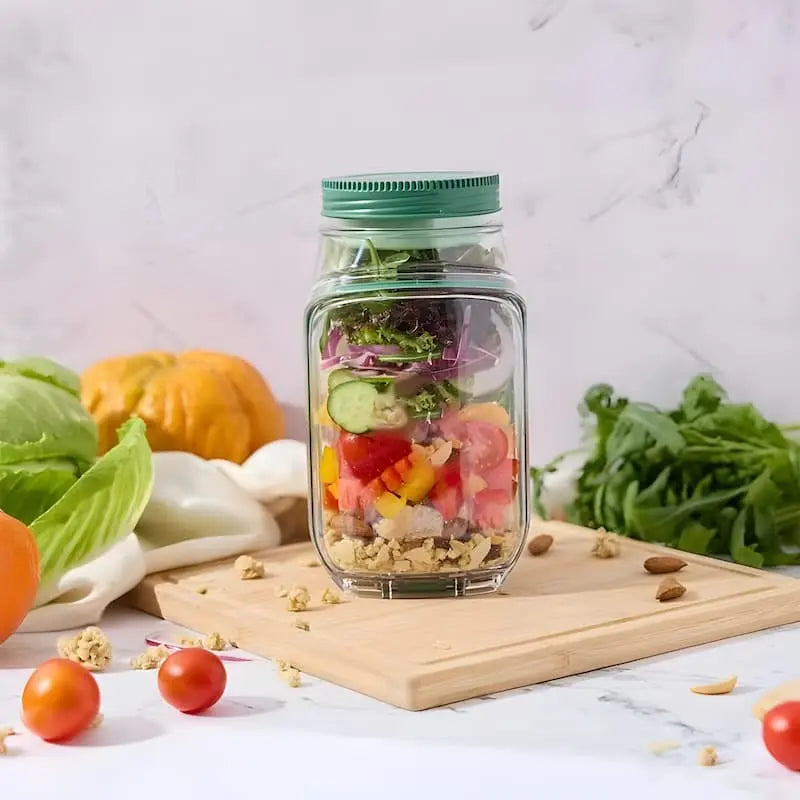 Salad Bowl with Lid – Keeps Greens Fresh, No Wilting