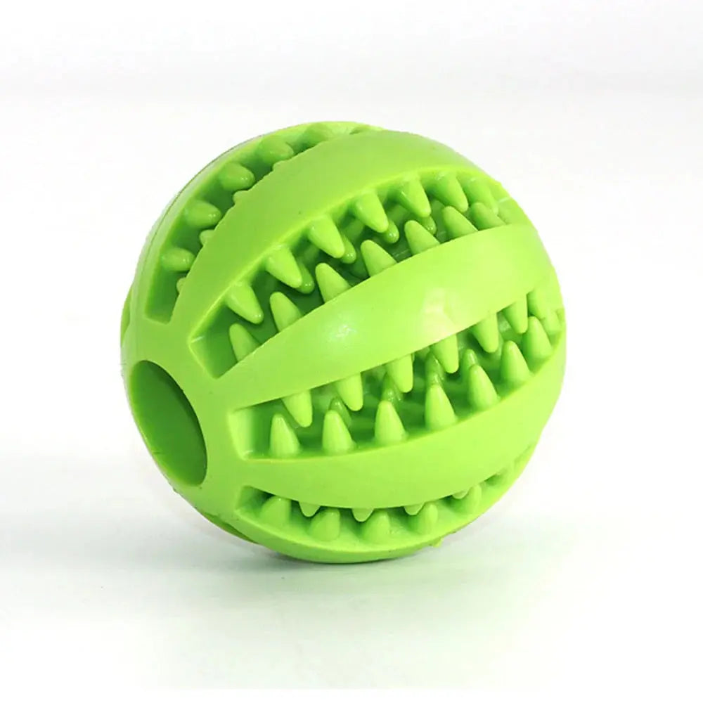 Dog Treat Toy - Rubber Snack Ball in 3 Sizes and 3 Colors