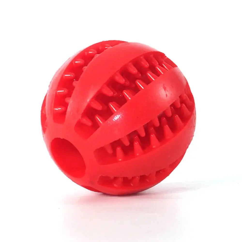 Dog Treat Toy - Rubber Snack Ball in 3 Sizes and 3 Colors