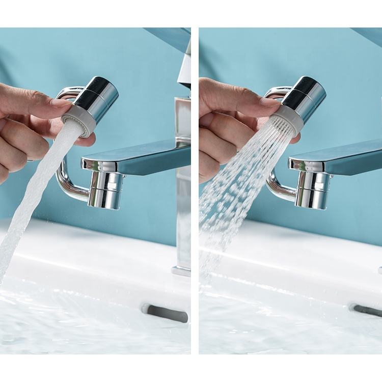 Faucet Extender with Dual Flow Options and Three-Joint Swivel Design