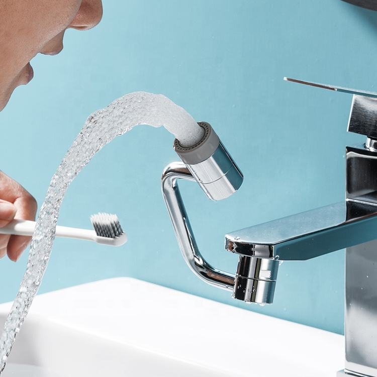 Faucet Extender with Dual Flow Options and Three-Joint Swivel Design