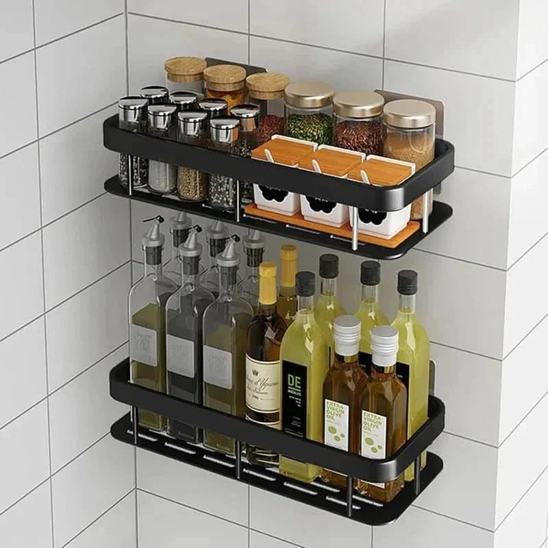 Elegant Adhesive Shelf for Effortless Bathroom Organization