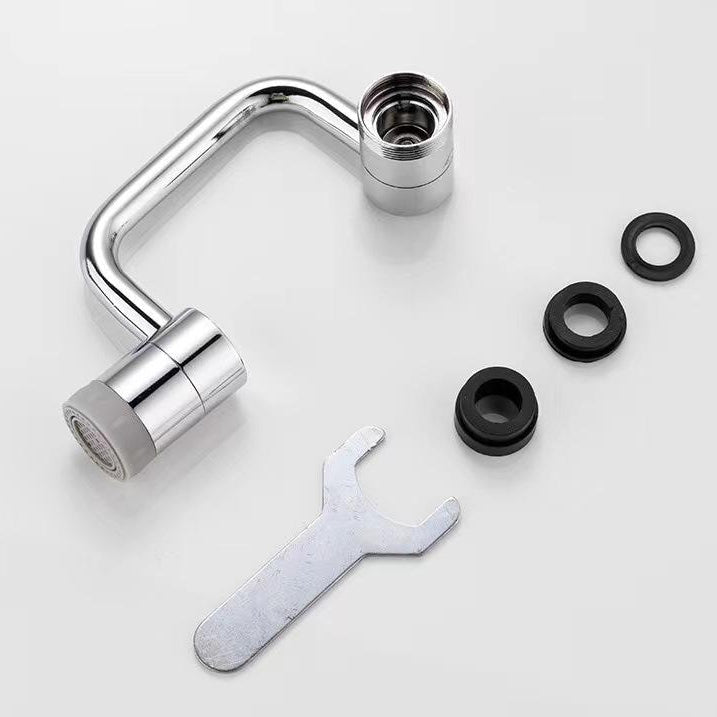 Faucet Extender with Dual Flow Options and Three-Joint Swivel Design