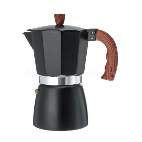 Stovetop Espresso Maker in Italian Style – Aluminum Moka Pot with Milk Frother and Drip Tray