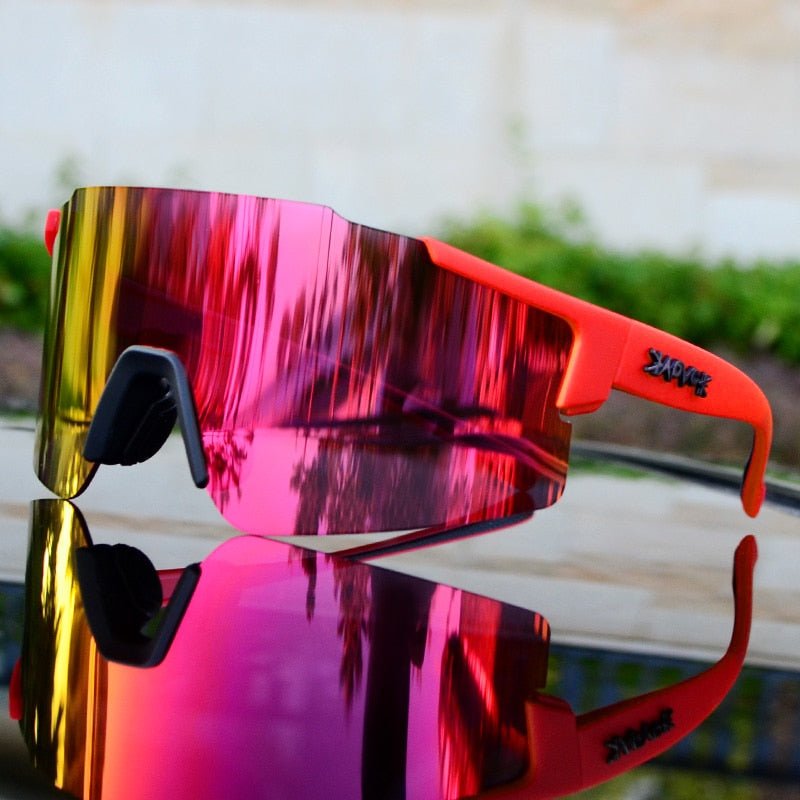 Mirrored Sports Sunglasses for Cycling and Outdoor Use