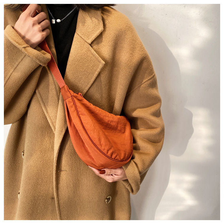 Adjustable Strap Half-Moon Shaped Shoulder Bag